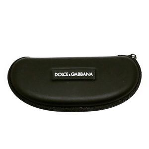 Dolce & Gabbana Clam Shell Zip Black Sunglass Case